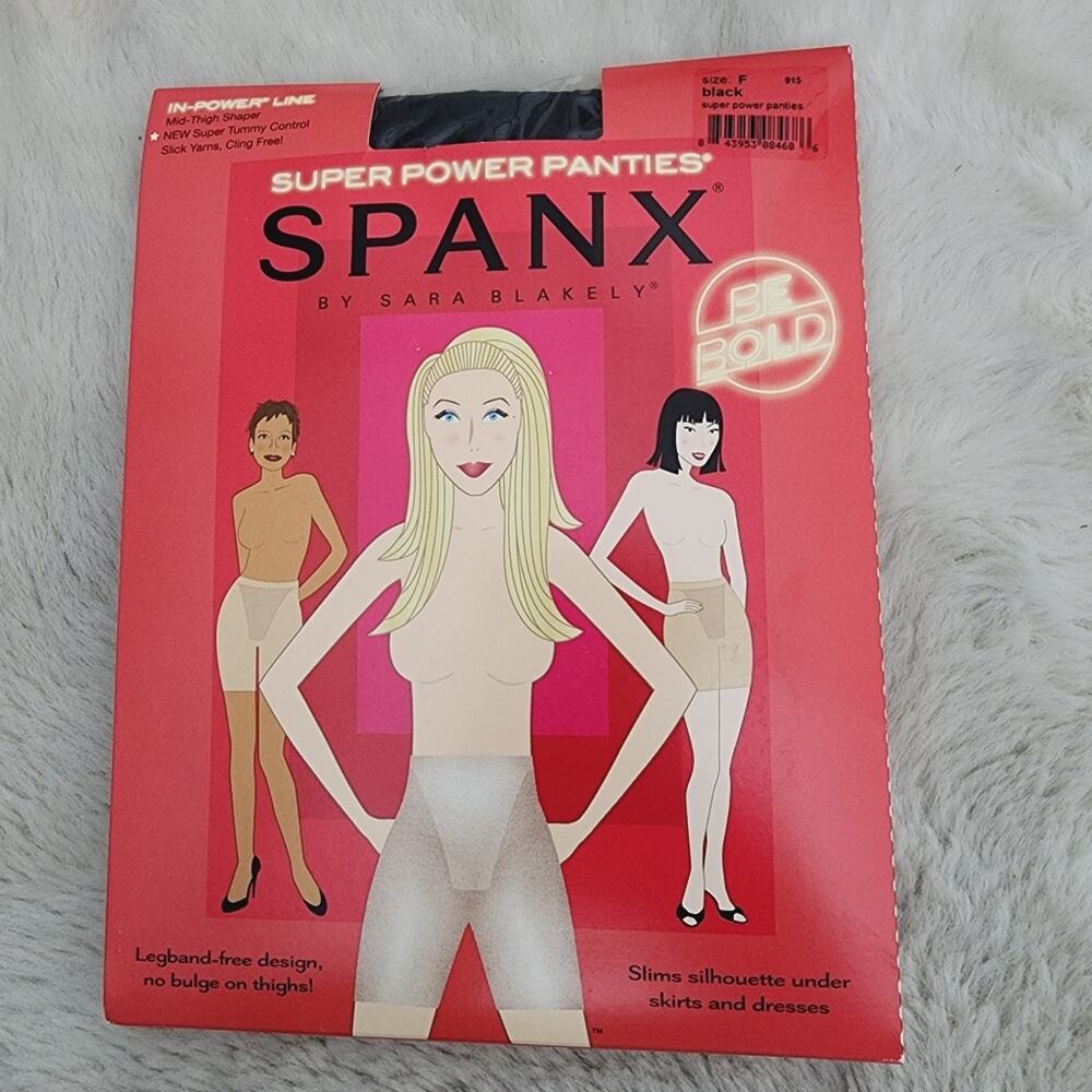 Spanx Super Power High Waisted Mid Thigh Shapewear Shorts Black Plus Size F NEW